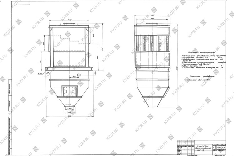 Чертеж циклона ЦБ-16